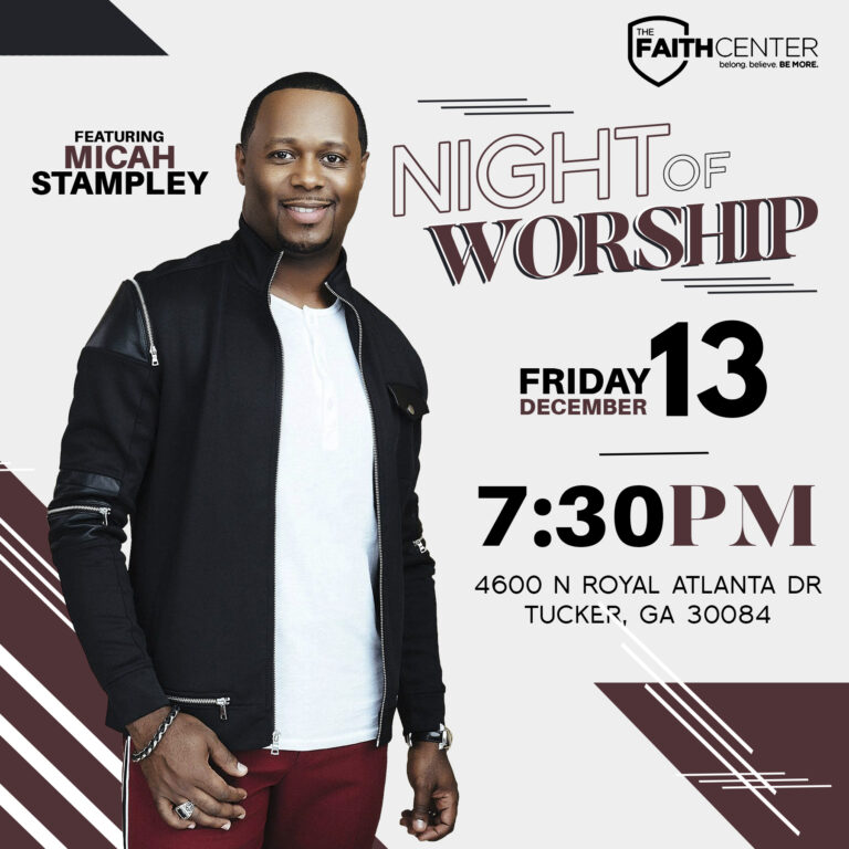 Faith Center Micah Stampley Night Of Worship Flyer